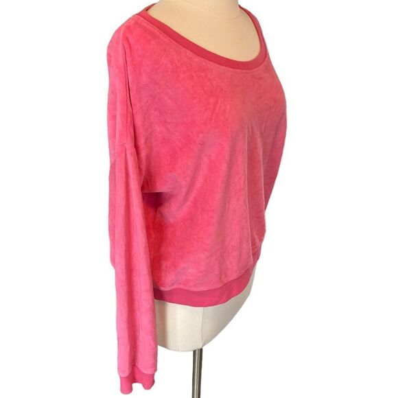 Aeropostale - Velour Long Sleeve Pink - slight crop sz M - Picture 4 of 8